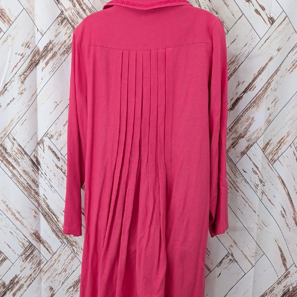 April Cornell Vintage Linen Blend Button Down Dress - Picture 6 of 8